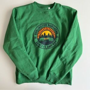 BNSF railway sweatshirt, green, large